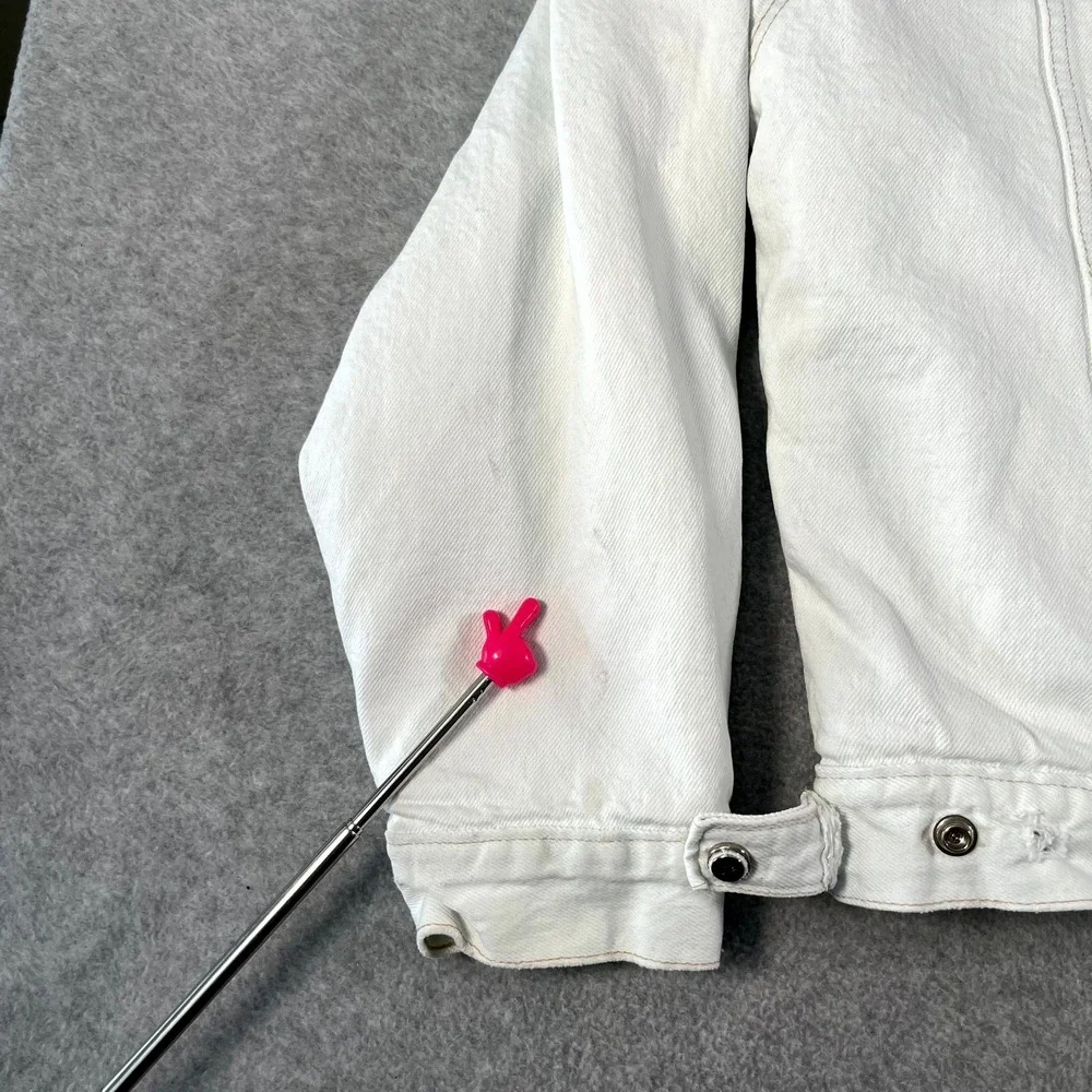 Vintage Authentic Levi's Trucker Jacket Mens Large White Sherpa Lined USA Made